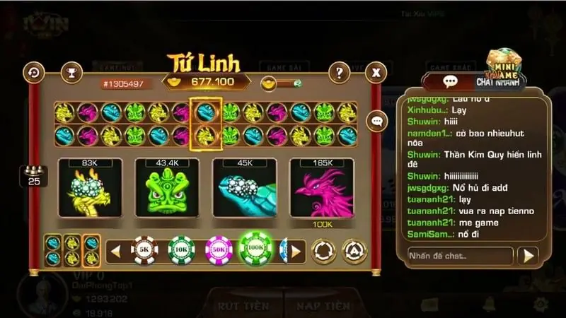 Tứ Linh IWIN là gì? Bí ẩn Long, Lân, Quy, Phụng